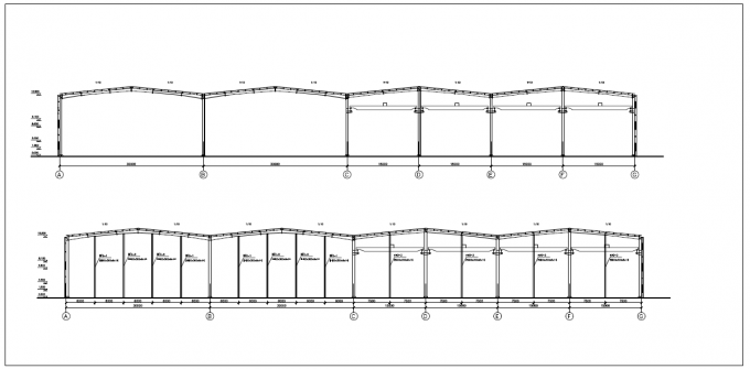Fabrication Structure en acier galvanisé entrepôt d'église installation rapide 1